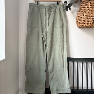 GAP Wide Leg Green Soft Drawstring Pants